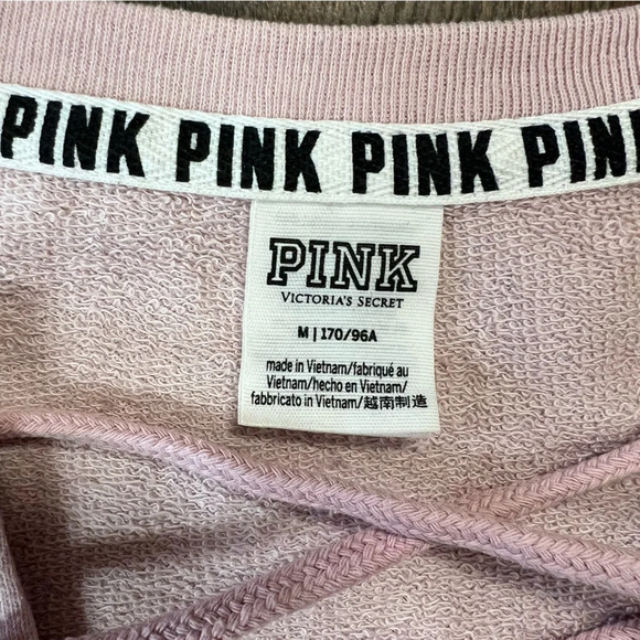 Victoria secret PINK lace up sweatshirt SZ MED - Picture 4 of 5
